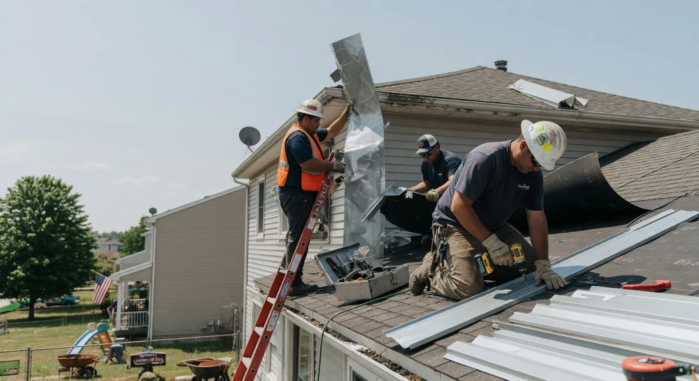 Storm Damage Metal Roof Repair in Farmington, WV